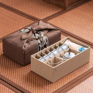 整套功夫茶具可携式收纳包套装家用户外旅行茶具大号布艺收纳盒包