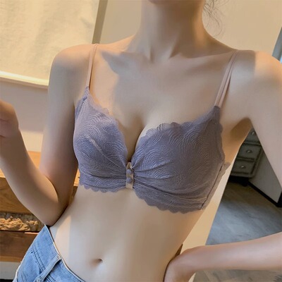 美背内衣女聚拢夏季薄款文胸套装