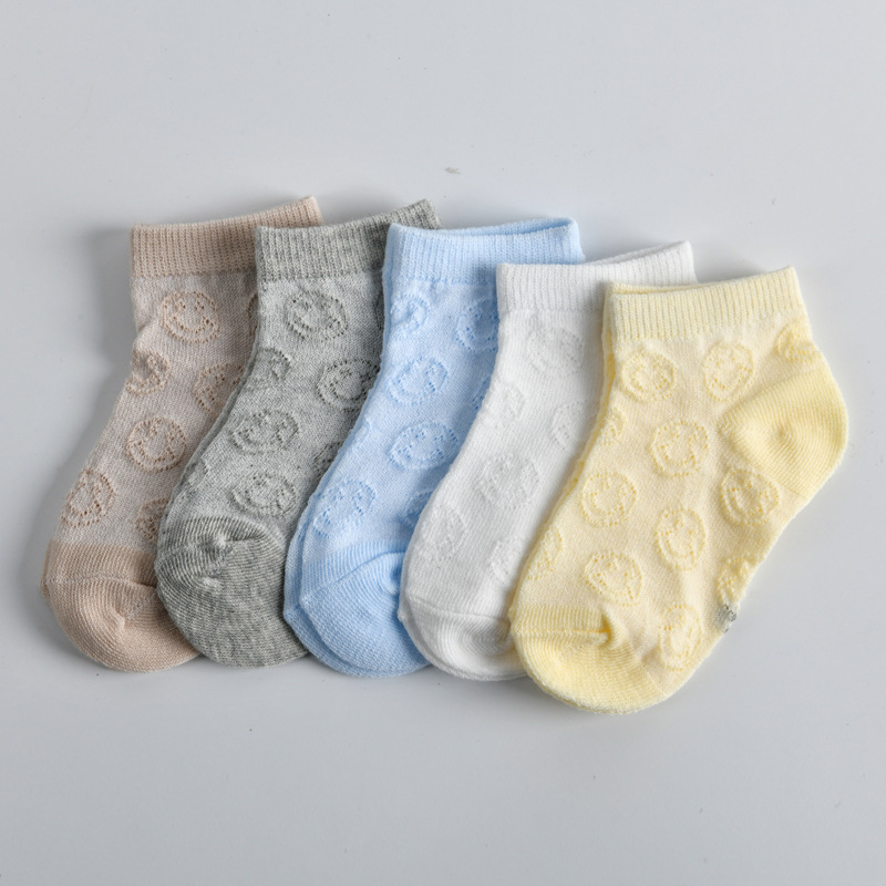 新生婴儿袜子卡通网眼透气薄款
