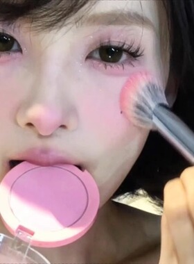 韩系草莓牛奶色！herorange腮红空气感收缩膨胀杏色2025新款爆款