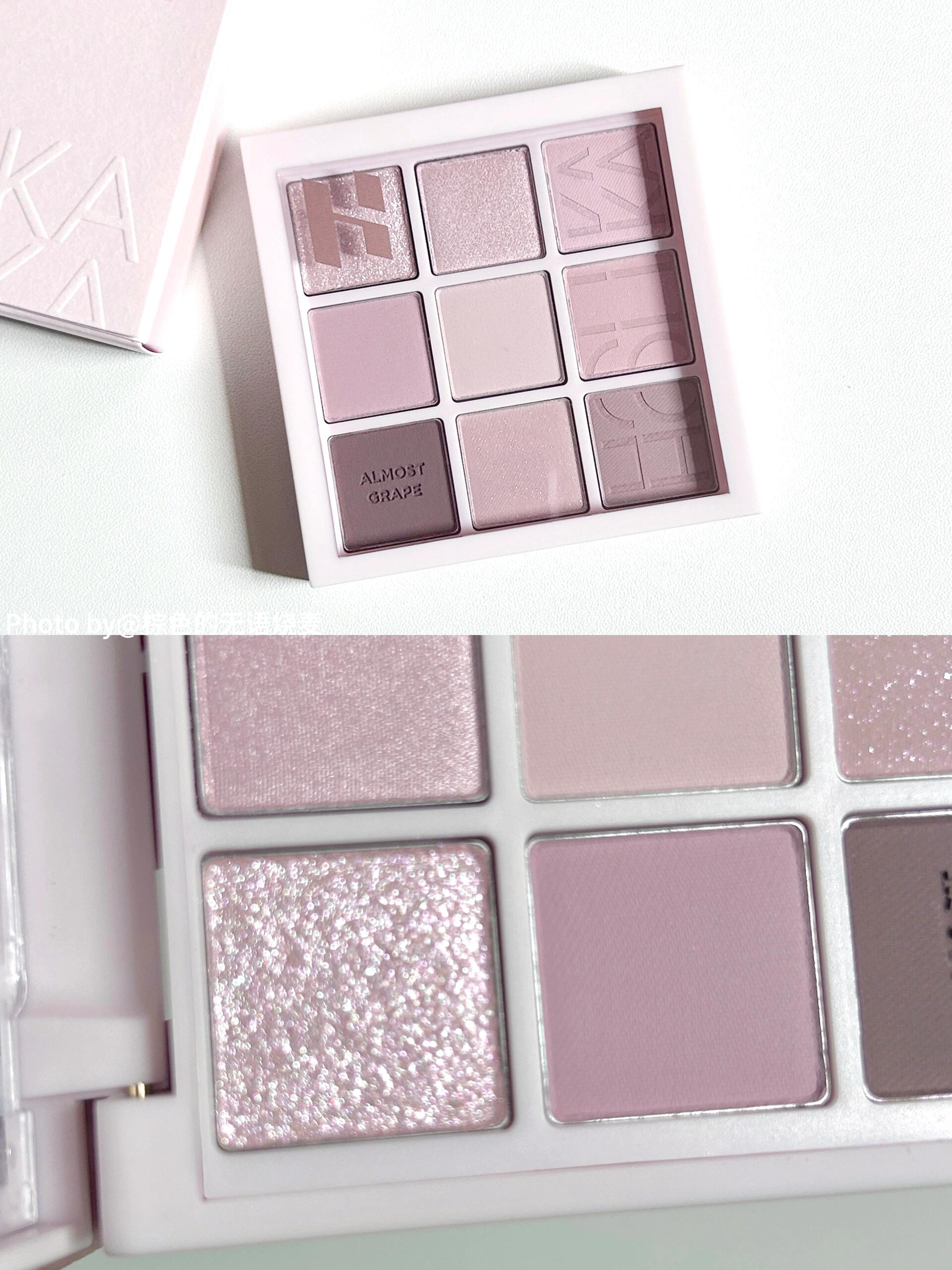 橄榄皮封神灰粉紫葡萄 holika九色眼影盘13 almost grape淡人韩系