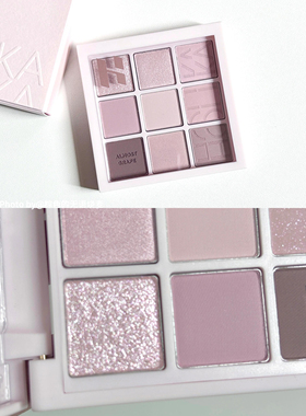 橄榄皮封神灰粉紫葡萄 holika九色眼影盘13 almost grape淡人韩系