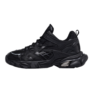 三代老爹鞋男款黑色厚底百搭鞋子2026春季情侣透气休闲运动鞋女潮