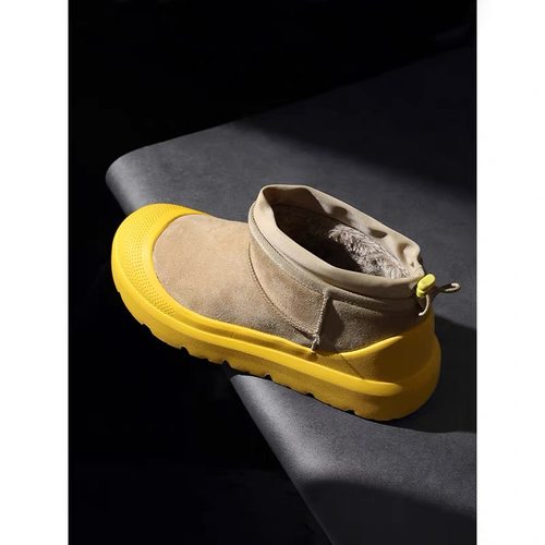 塔斯曼彩壳雪地靴男女款羊皮毛一体2025新款冬季抗寒加绒保暖棉鞋