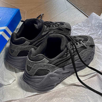YEZI YEEZY椰子700v2黑武士男女厚底真皮老爹鞋秋季新款运动鞋子