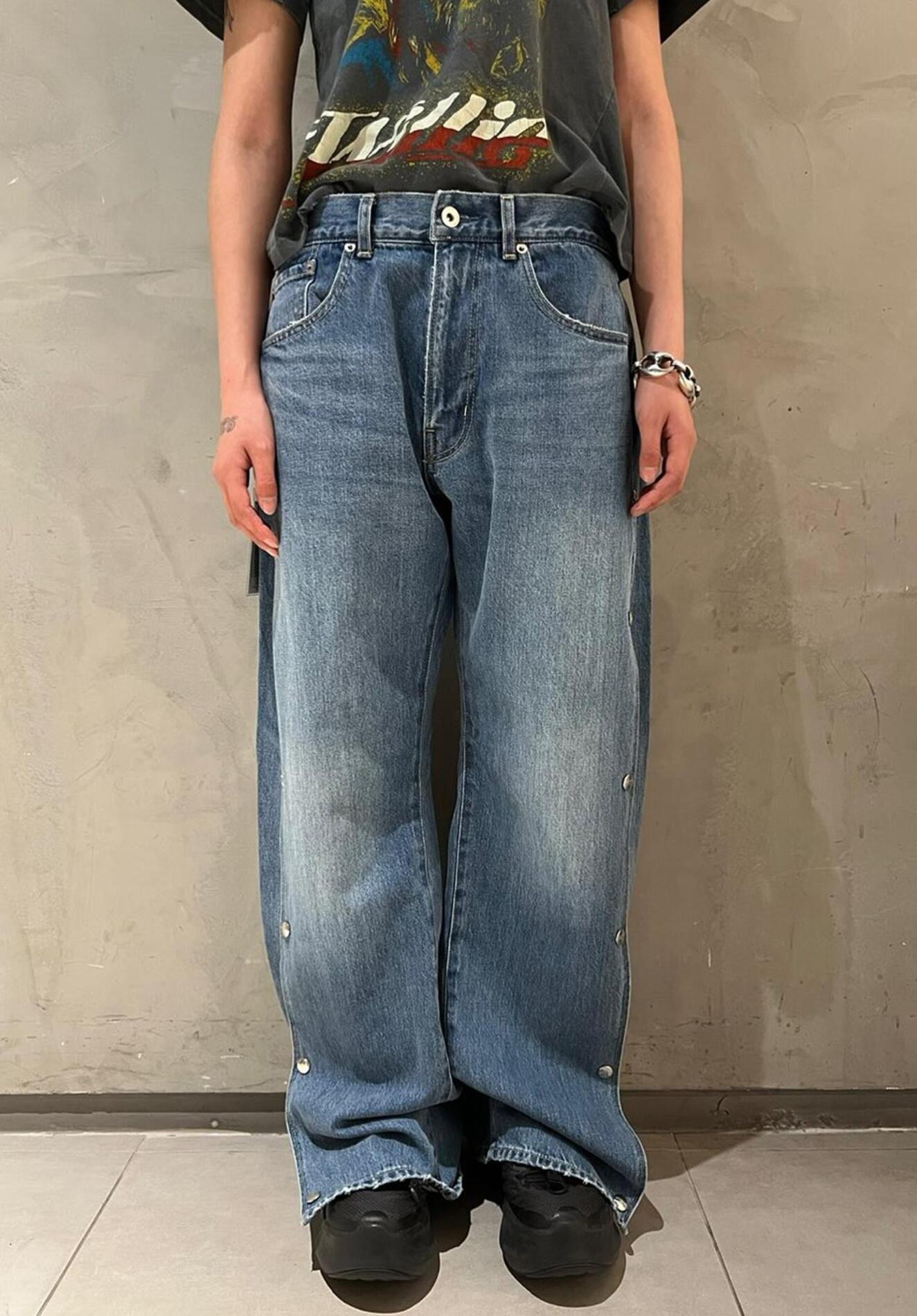 日单 oldpar克 男女同款 侧开扣 休闲牛仔裤25aw opj10
