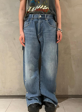 日单 oldpar克 男女同款 侧开扣 休闲牛仔裤25aw opj10