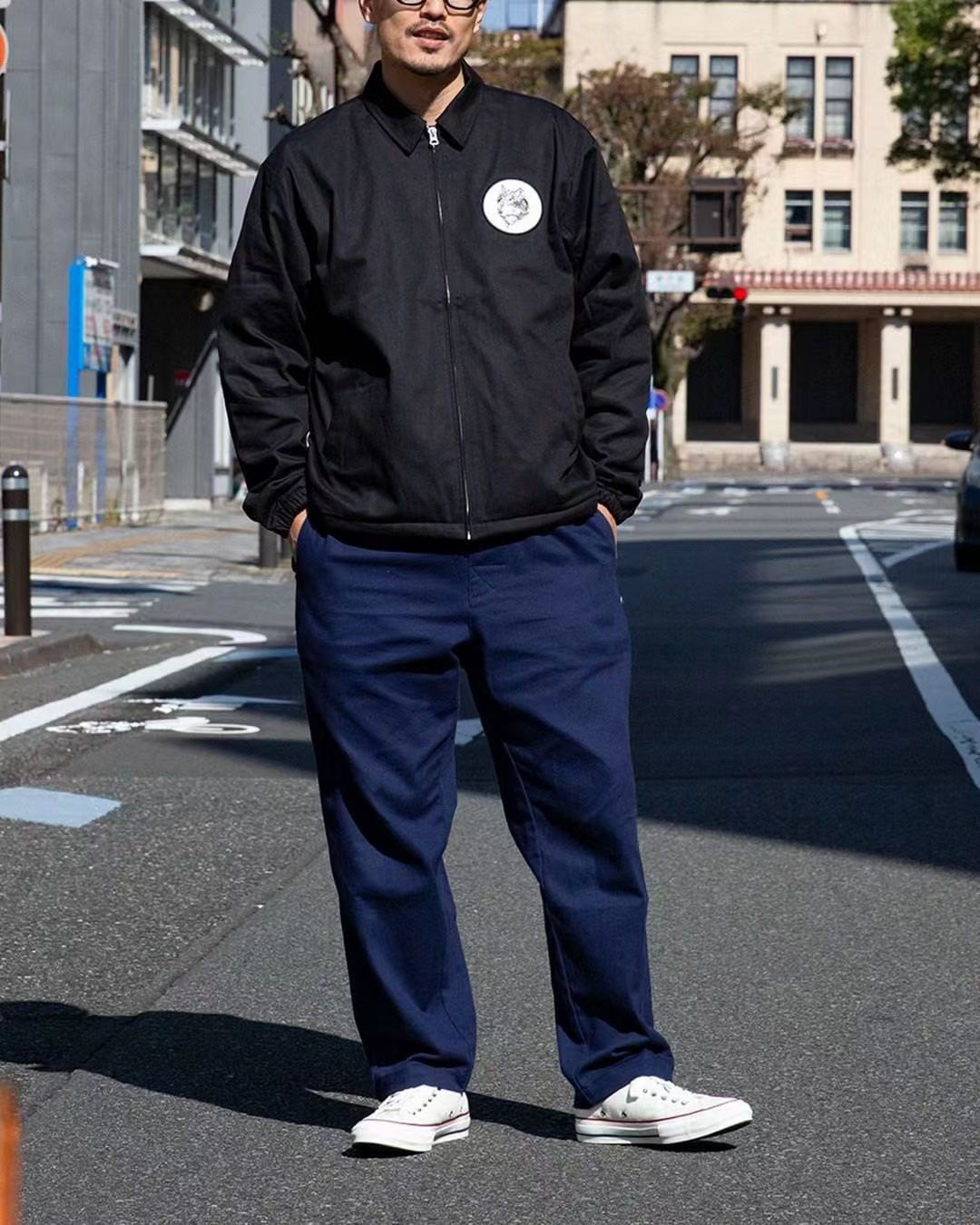 日单 挑战者 chall** 男女同款教练服 翻领棉衣21AW