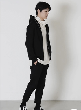 日单 Attach men* 男士拉链款连帽卫衣 23秋冬新款（有配套裤子）