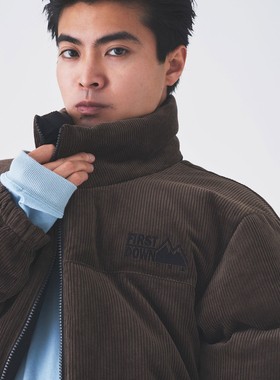 日单 first dow* 男女同款双面穿条绒复古羽绒服24冬