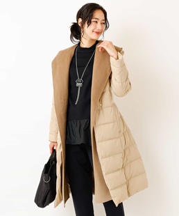 日单 hiroko bi* 女士连帽羽绒服 可拆卸毛呢帽 21AW 不支持退换