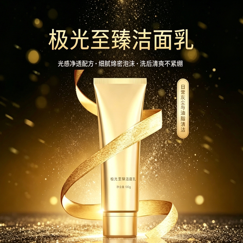 极光至臻洁面乳光感净透细腻清爽