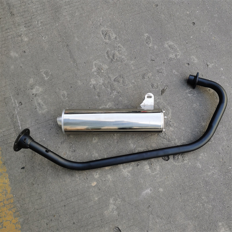 国产地平线跑车CBR125-150-200-250摩托车前节单缸单排烟筒排气管