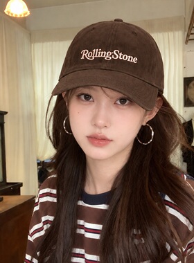 韩系复古显脸小灯芯绒棒球帽女