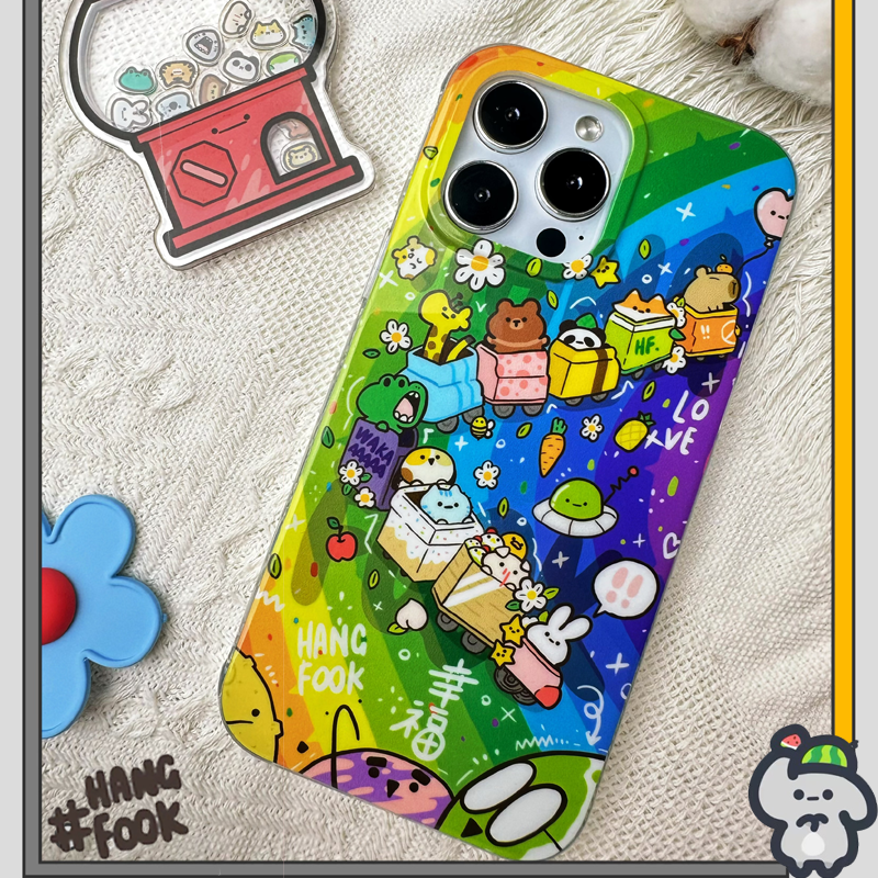 蓝色动物兔子IMD原创苹果手机壳