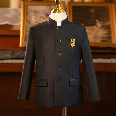 男童新中山装主持人演出礼服夏季