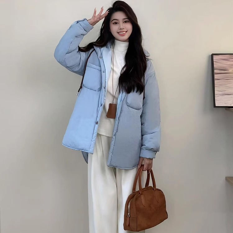 2024秋冬季新款韩版衬衫棉服女宽松oversize休闲裤加厚棉衣套装女