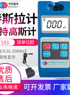 韦特高斯计WT103/105/108高精度特斯拉计20000GS永磁铁表面磁场测