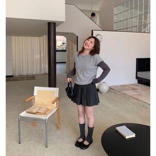 Q了个T秋季大码女装大方得体胖mm穿搭两件套适合微胖女生的上衣