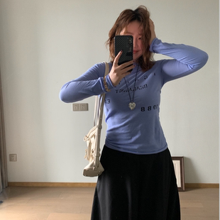 Q了个T 大码女装微胖mm巨好看早春显瘦绝美漂亮上衣