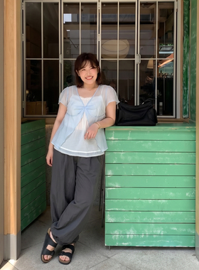 Q了个t大码女装微胖mm女生穿搭V领短袖巨好看绝美漂亮天丝上衣夏