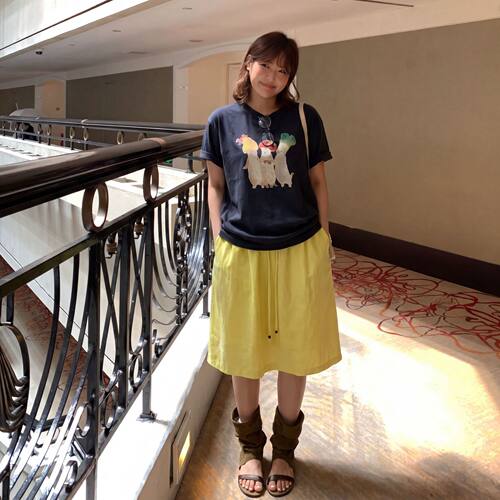 Q了个T微胖mm大码女装夏短袖T恤搭亚麻半身裙遮肉显瘦巨好看套装