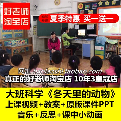 好老师淘宝店幼儿园面试大班科学《冬天里的动物》优质公开课ppt
