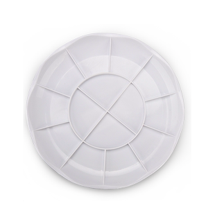 得力儿童调色盘梅花美术颜料画盘幼儿园画画水彩国画水粉丙烯调色板美术生专用绘画便携小塑料水波纹染料盘