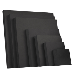 元浩黑卡纸正方形重彩油画棒专用纸A5美术专用A4黑色卡纸画画A3硬8K幼儿园手工相册4K手绘明信片手帐丙烯绘画