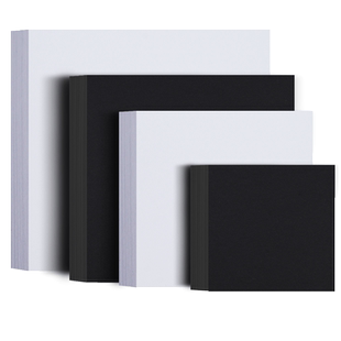 元浩黑色折纸白色正方形高级折纸专用纸儿童手工纸单色彩纸白纸剪纸小号DIY手工材料