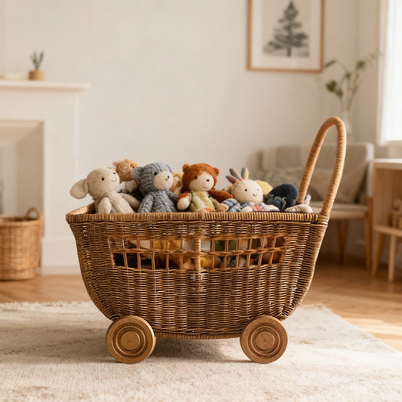 儿童过家家玩偶收纳车宝宝手推车