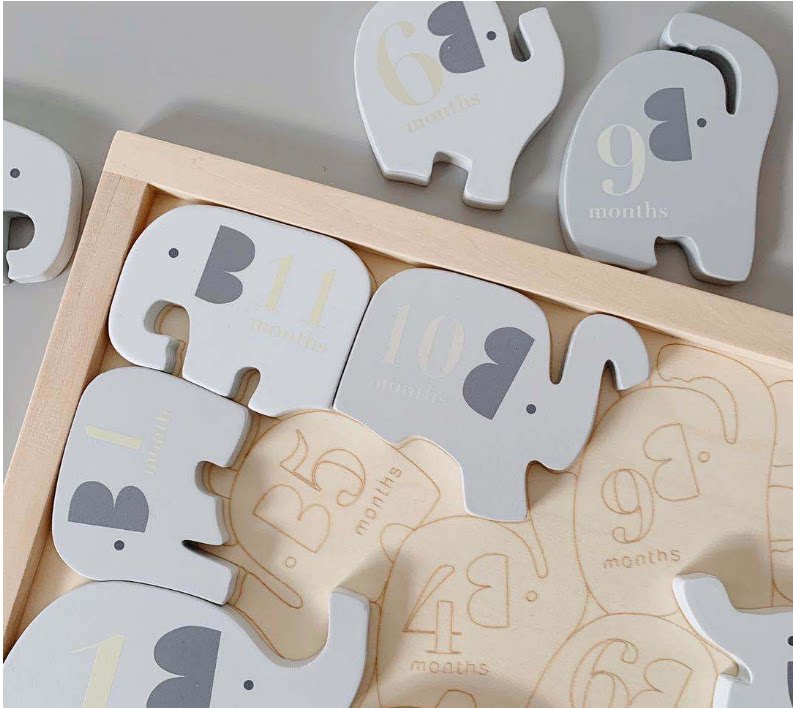 ins幼儿童立体拼图益智数字大象叠叠乐宝宝早教开发智力拼装玩具