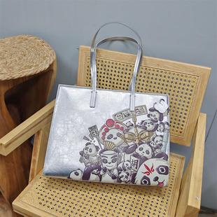 天猫卖988元 牛皮托特专柜品牌女包包 真皮购物袋女士大包2025新款