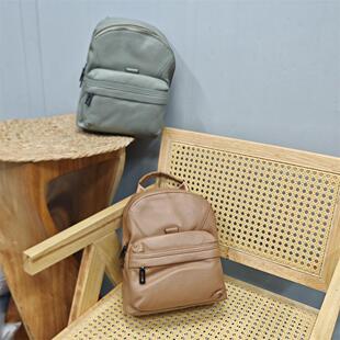 进口头层牛皮女双肩包背包真皮品牌专柜软皮时尚百搭秋冬女士背包