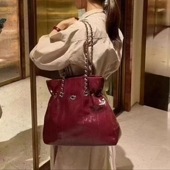 头层牛皮油蜡软皮外贸出口尾货特价 处理真皮腋下斜挎托特女士大包