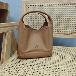 外贸出口尾货头层牛皮水桶菜篮子真皮库存尾货清仓手提斜挎女士包