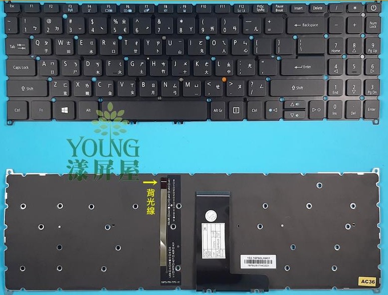 ACER 宏基 Swift 3 SF315-51 SF315-51G N17P4 繁體中文注音鍵盤