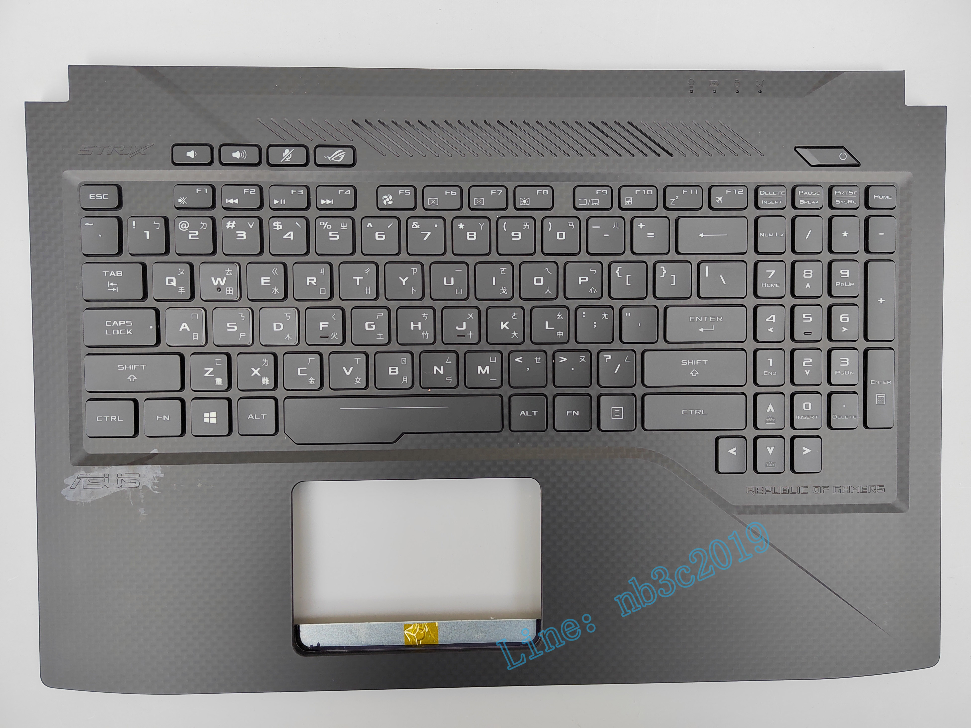 ASUS 华硕 GL503 GL503GE GL503VM 繁体中文注音键盘