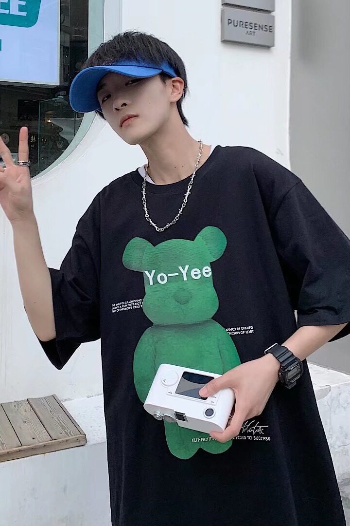 青春流行潮圆领五分袖T恤夏季宽松型时尚男卡通动漫BC011P28,男装T恤,星座1116-2