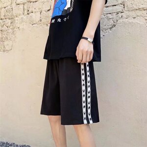 运动短裤男夏季大裤衩篮球五分裤港风ins休闲裤冰丝裤子D06P20图片