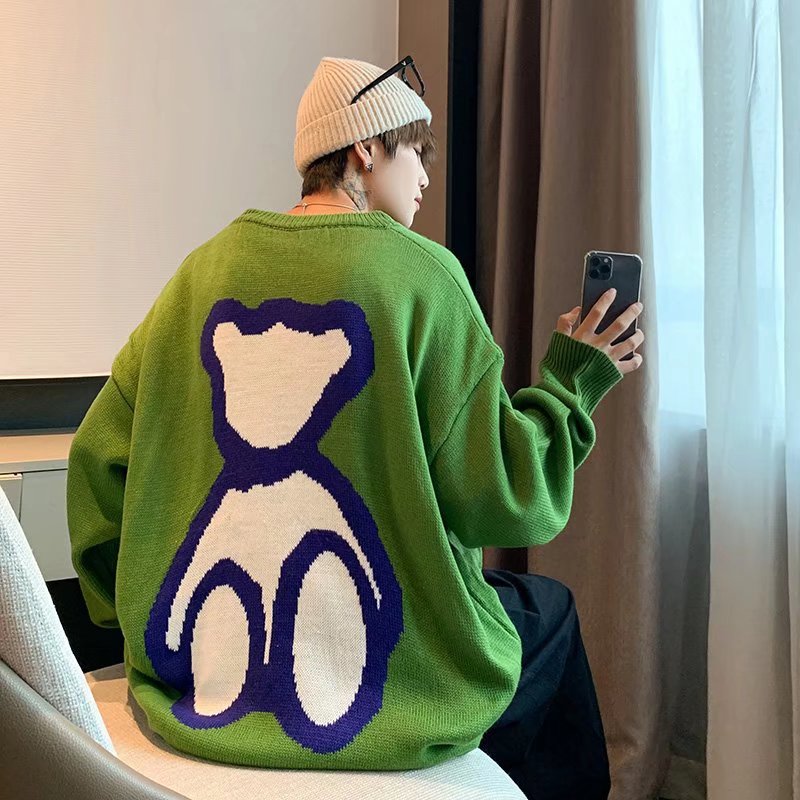 懒惰风毛衣男秋季宽松打底衫M8824P45,男装针织衫/毛衣,星座1116-2