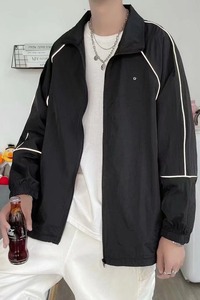 夏季薄款外套男ins潮宽松运动休闲百搭韩版潮流防晒衣W14P35图片