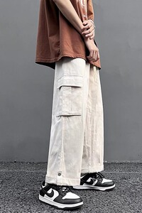 高街复古牛仔裤男直筒宽松ins潮痞帅阔腿休闲长裤G89P38图片