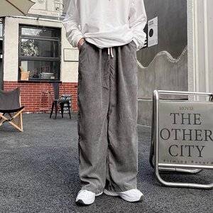 男秋冬灯芯绒三色休闲裤直筒老爹裤K286P30图片