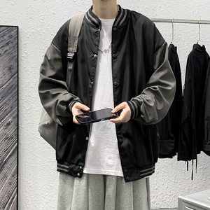 男秋季新款拼色夹克外套大码J8202P35图片