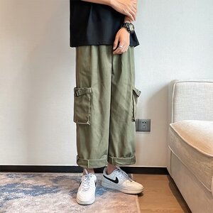 男士阔腿直筒宽松纯棉百搭oversize炸街休闲裤工装裤K137P35图片