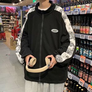 腰果花夹克男秋季休闲百搭运动卫衣W518P40图片