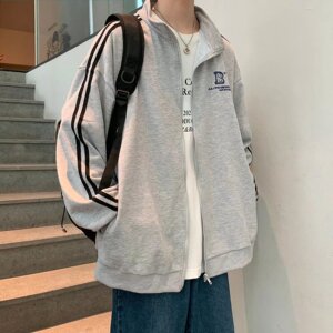 男秋冬新款条纹卫衣开衫夹克外套W2007P38图片