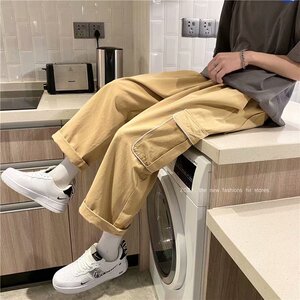 男休闲裤工装裤九分裤宽松灯笼裤K45P35图片