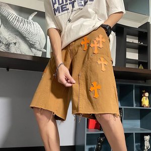 男夏季休闲短裤牛仔裤十字架D351P43图片